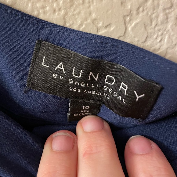 NWOT-Laundry by Shelli Segal navy dress pants, 10 - Picture 3 of 4